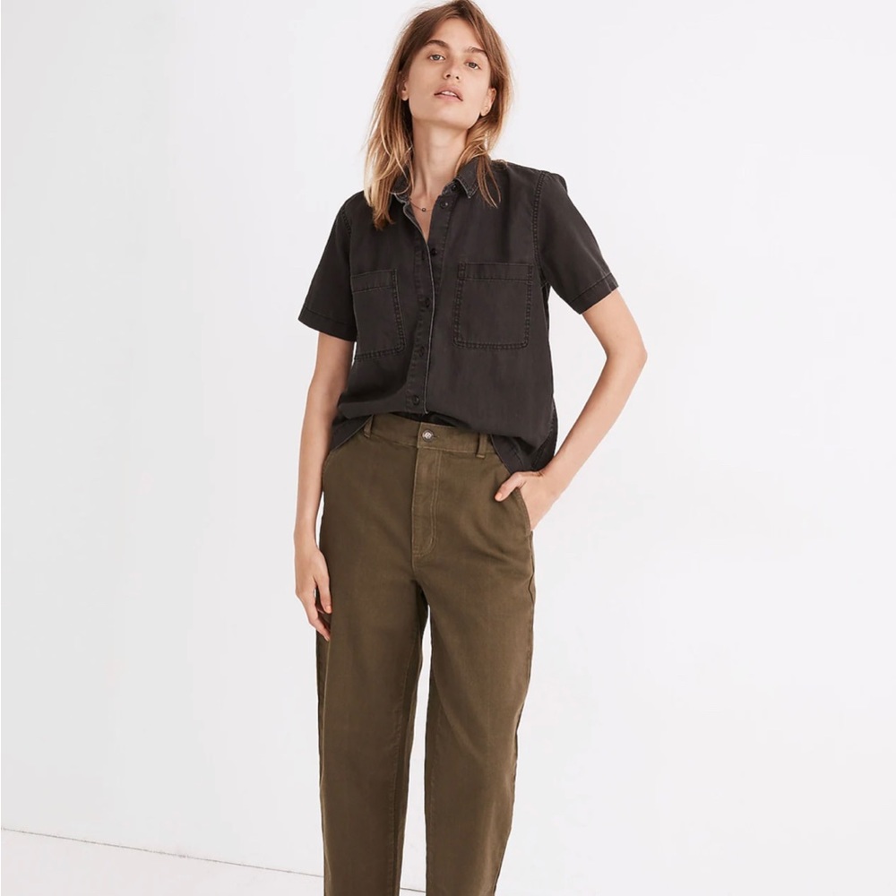 Madewell denim button up shirt in lunar wash